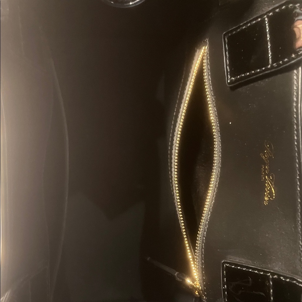 Roger Vivier Glossy Black Patent Satchel - Picture 7 of 10